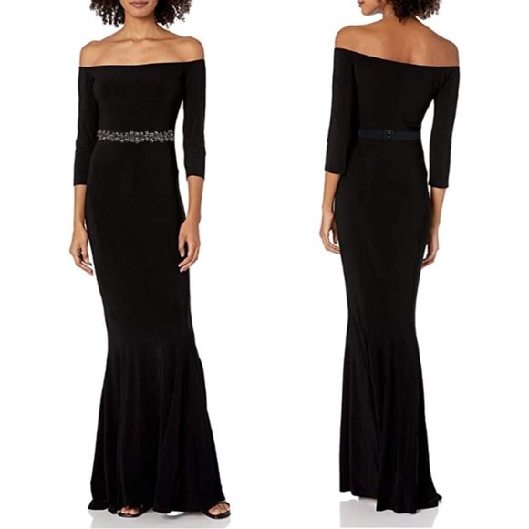 Women Crystal Beaded Dress Belt Thin Elastic Waist Belt for Formal Events main image 4